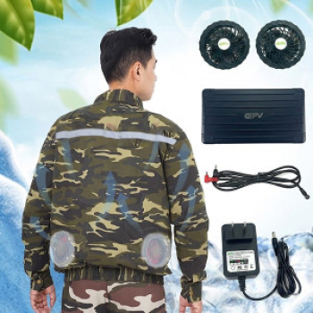 Áo điều hòa hai lớp Evinz AV12 màu rằn ri cao cấp, Size M - Áo + Bộ phụ kiện