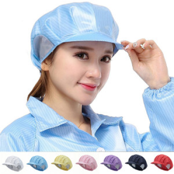 Mũ phòng sạch chống tĩnh điện cao cấp cho nữ S105-1, Màu xanh - Mũ nữ