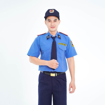Áo bảo vệ ngắn tay dáng suông sơ vin vải kate silk màu xanh BH04A, Size 4 (M)