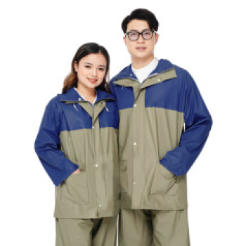 Áo mưa bộ nhựa K12 Sơn Thủy A06, Size L - Màu than cải ghi