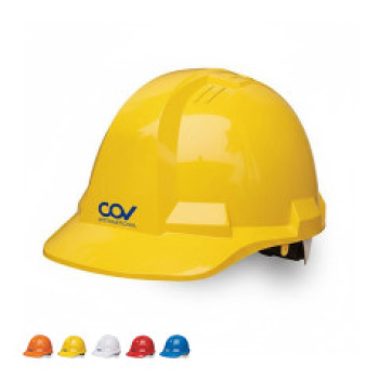 Mũ bảo hộ COV Hàn Quốc E005 mặt vuông, chịu lực tốt M124, Màu vàng