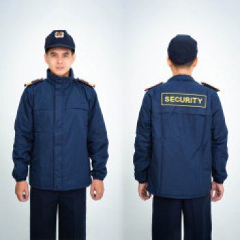 Áo khoác gió bảo vệ mùa đông in chữ Security BH14A, Size 6 (XL)