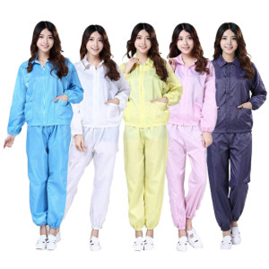 Quần áo phòng sạch bộ rời chống tĩnh điện S101, Màu xanh - Size M