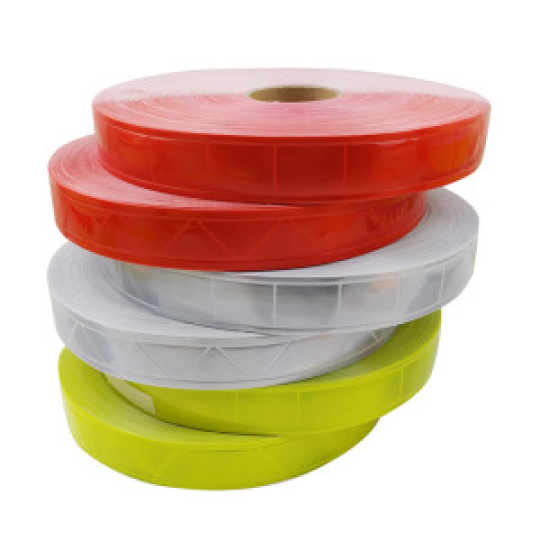 Dây phản quang nhựa kiểu ô vuông 2.5cm x 50m PQ13, Màu trắng