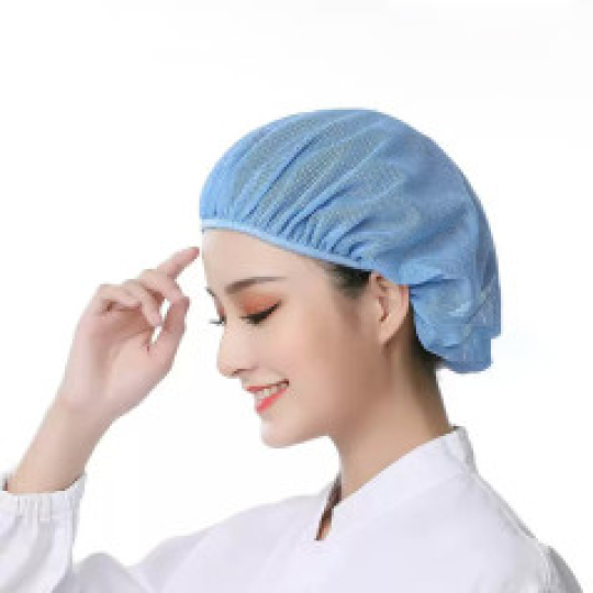 Mũ lưới trùm tóc vải lưới cho công nhân S109, Màu xanh
