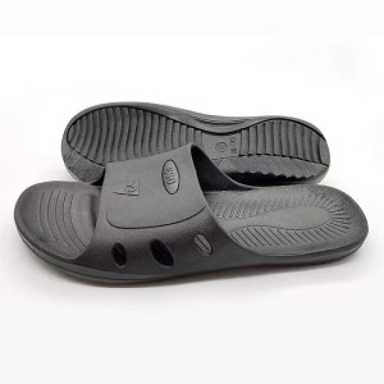 Dép 6 lỗ chống tĩnh điện SPU dày dặn đáy mềm thoáng khí S126, Màu đen - Size 41/42