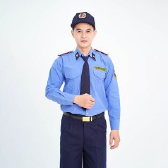 Áo bảo vệ dài tay dáng suông sơ vin vải kate ford thoáng mát màu xanh BH03A, Size 4 (M)